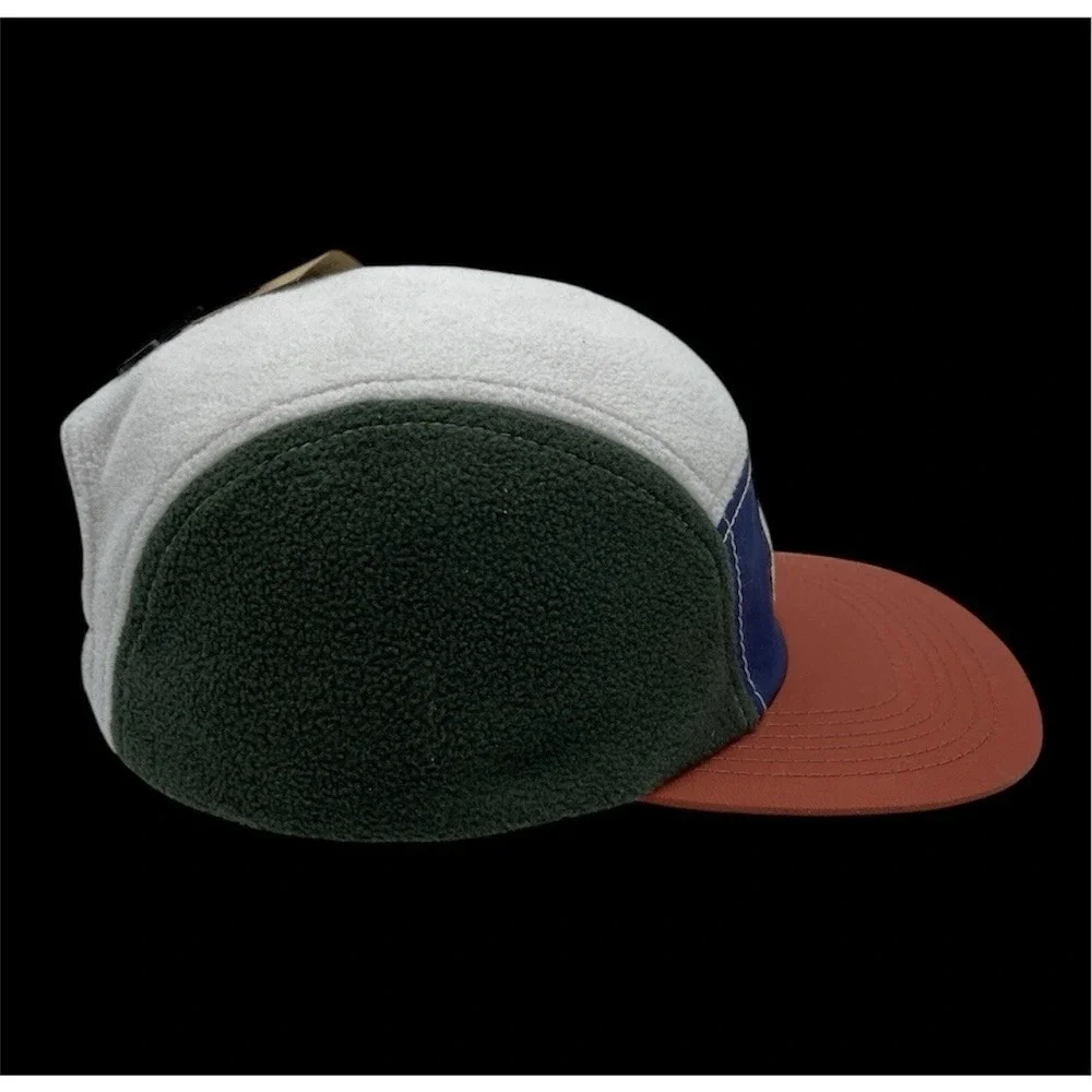 Smokey The Bear‎ Hat Adult 5 Panel Sherpa Fleece Nylon Baseball Cap Patch NEW